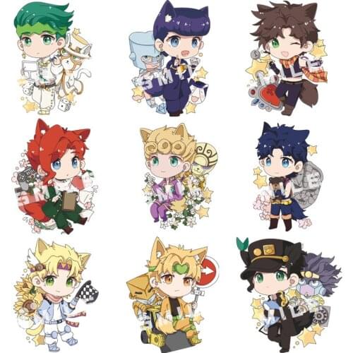 JOJO Bizarre Adventure Keychain Anime Acrylic keyring Cartoon Figure Kujo Jotaro Kira Yoshikage Caesar Pendent Key chain