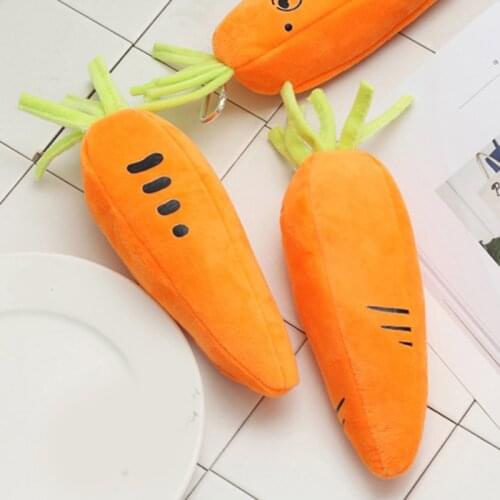 Carrot Pencil Case High-Capacity Pencil Case for Middle School Students Cute Plush Pencil Case Home Office Storage