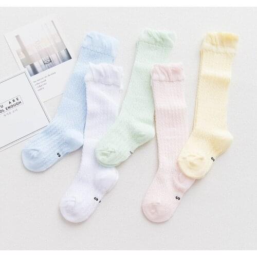 Baby Cotton Mesh Breathable Socks Baby Girl Socks 0-36 months Toddler Newborn Infant knee high Baby Girls Socks