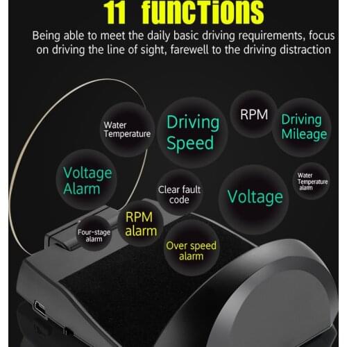 HUD C700 HUD Display Car Head Up Display C700 OBD OBD2 Projector Digital Speedometer Head Up Display Car Speed Security Alarm