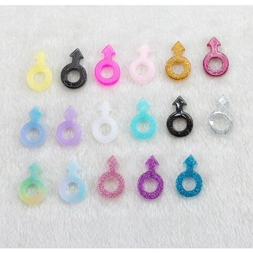 10pcs 28*17mm Hot And Kawaii boy symbol Flat BackResin Crafts For Diy Decoration Multicolor Resin Cabochons