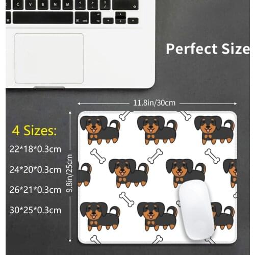 Bones Pattern Dachshund Mouse Pad DIY Print Bones Pattern Dachshund Doxie Dog Dachshund Gift Dachshund