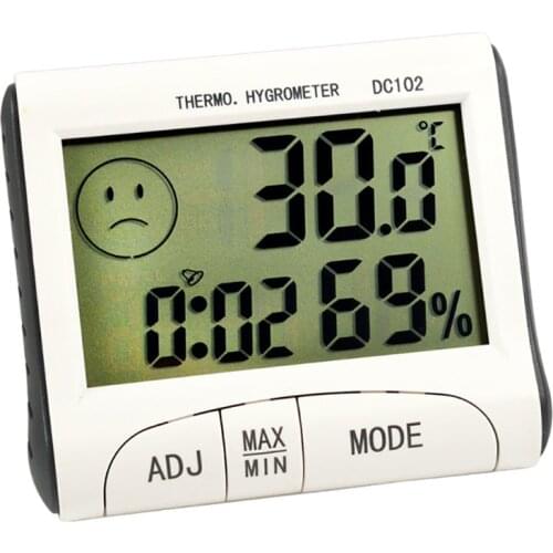 DC102 Weather Station Household Indoor & Outdoor Temperature Humidity Meter Temperature Display Thermometer Hygrometer Monitor