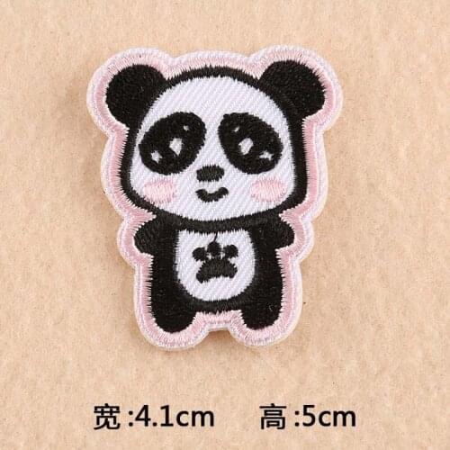 Lovely Panda Punk Iron On Patch Embroidered Clothes Patch For Clothing Boys Clothes Stickers Garment Apparel Accessories