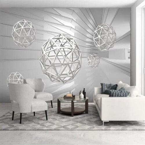Milofi custom large wallpaper mural abstract space three-dimensional sphere 3d background wall