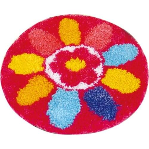 Cartoon DIY Latch Hook Rug Kit 3D Segment Embroidery Cushion Coarse Wool Cross Stitch Carpet Set Arts Crafts Home Decor 50x50cm