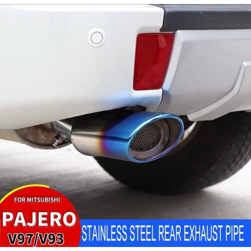 For Mitsubishi Pajero 2018-2019 V97V93V73 Stainless Steel Exhaust Tip Tail Pipe Remodel styling Car Accessories