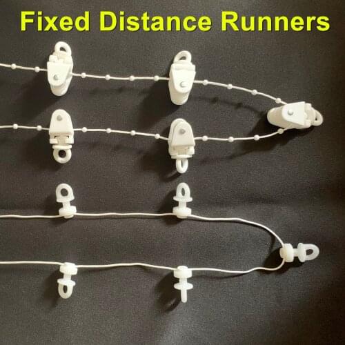 1 Meter Fixed Distance 70mm Runners for S Fold Curtains Rail Wheels for Electric Wavy Curtain System Track Wavey