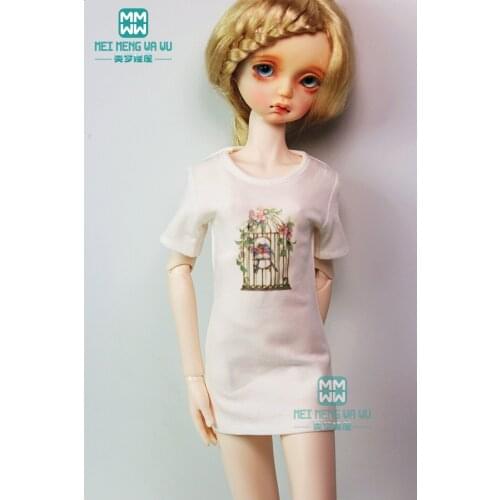 BJD doll clothes fit 43cm 1/4 MSD BJD doll fashion printed temperament T-shirt