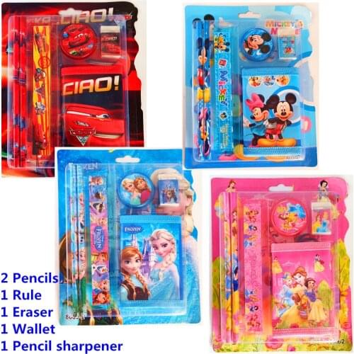 Wholesale Disney princess mickey frozen pencil Stationery Set student gift set Birthday Gift Festival opening prize set