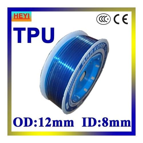 Tube PU Pneumatic Hose 12mm x 8mm for pneumatics 100meter