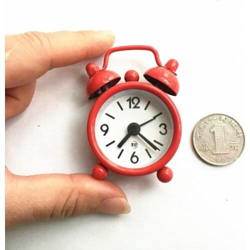 Portable Minimalist Vintage Blue Metal Alarm Clock Modern Fashion Creative Silent Alarm Clock Bedroom Decoration Mini MM60NZ