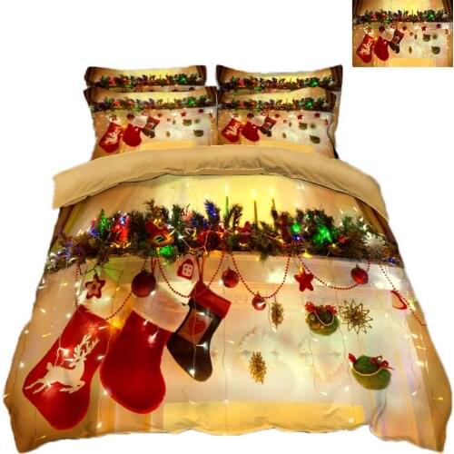 Bed Clothes 3d Housse De Couette California King Twin Full King Queen Bedsheet Duvet Bed Cover Decorate Christmas Pillowcase