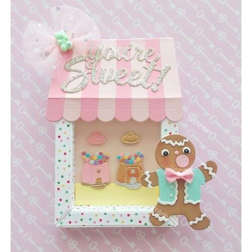 Gingerbread Peppermint 2020 New Metal Cutting Dies scrapbooking layering stencil die for Ginger birthday card making