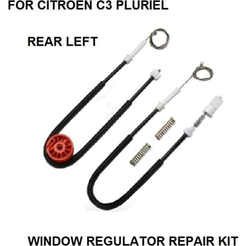 WINDOW REGULATOR ROLLER KIT FOR CITROEN C3 PLURIEL WINDOW REGULATOR REPAIR KIT REAR-LEFT SIDE