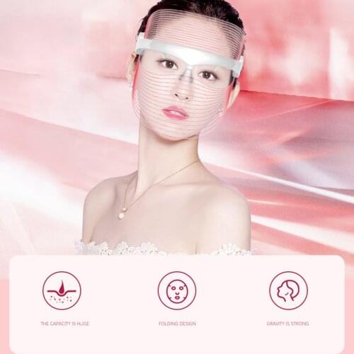 LED Face Mask Light Therapy 7 Colors Light Therapy Facial Photon Beauty Device For Facial Rejuvenation Wrinkles Reduction