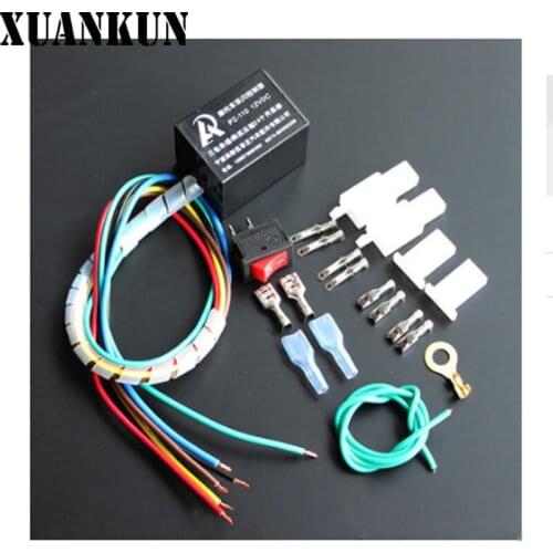 Motorcycle Electric Vehicle Modification Motorcycle Dual Flash Controller Double Jump Light Steering 12V