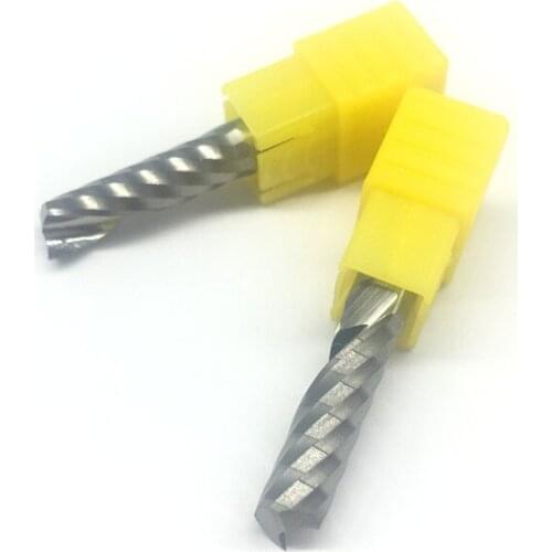 1PC One Flute Spiral 6 6mm 22mm long Wood Milling Cutter high quality PVC Carbide Engraving Cutters CNC router bits acrylic