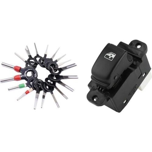 18Pcs Wire Terminal Removal Tool & 1Pcs Car Power Master Window Control Switch Button 93580-3D000