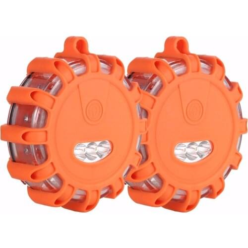 2pcs Car Flares Light Magnetic Emergency Roadside Safety Light Road LED Strobe Warning Light Flashlight Rescue Light Car Beacon