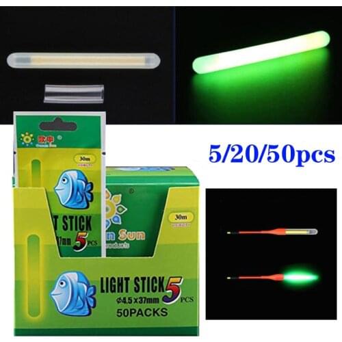 5/20/50 PCS Luminous Fishing Rod Fluorescent Light Standard Night Floating Ruler Light Dark Light Rod Practical Fishing Gadgets