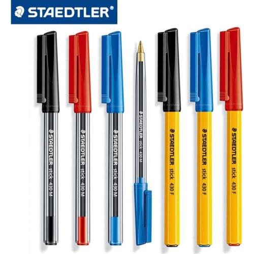 5pcs STAEDTLER Ballpoint Pen 430 F/M Classic Bees Ballpoint Pens Student Office Painting Red Blue Black Ball Pen Writing Pen