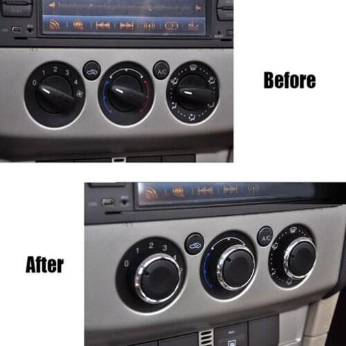 A/C Air Conditioning Control Switch Knob Button for VW (Black, Pack of 3)