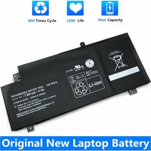 CSMHY NEW 11.1V 3650mAh 41Wh VGP-BPS34 BPS34 Laptop Battery For Sony For VAIO Fit 15 Touch SVF15A1ACXB SVF15A1ACXS Bateria