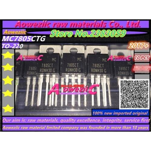 Aoweziic 2017+100% new imported original MC7805 MC7805CTG 7805CT MC7805CT TO-220 three terminal regulator with MC7805CT