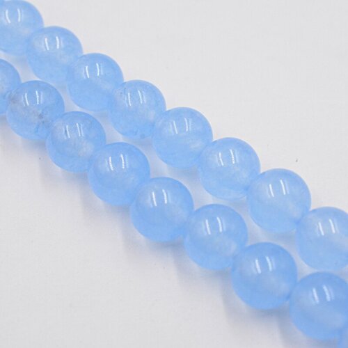 Free Shipping Natural Stone Sky Blue Jades Round Loose Beads 4 6 8 10 12 MM Pick Size for Jewelry Making Diy Bracelet Necklace
