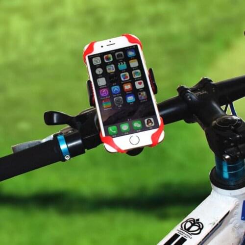 Bike Bicycle Motorcycle Handlebar Mount Holder Phone Holder With Silicone Support Band For Iphone Samsung XIAOMI GPS Universal