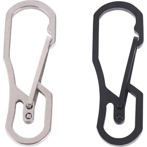 EDC Multifunction Keychain Climbing Camping Carabiners Buckles Hooks Cutting Stainless Steel Tactics Outdoor Equipment Tools