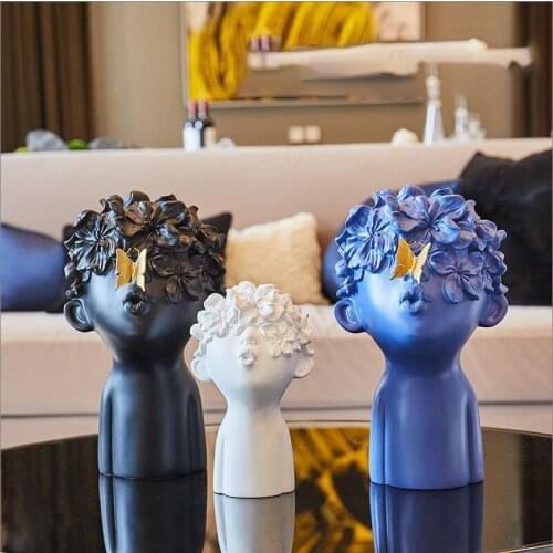 Nordic Minimalist Resin Figurines Cute Butterfly Boy Sculpture Home Furnishing Decoration Crafts Coffee Bar Livingroom Ornaments
