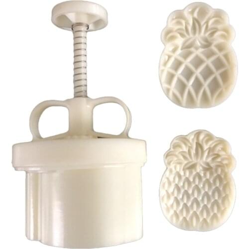 X7AB Pineapple Mooncake Mold 25/125g Cake Cookie Mould Cutter Hand Pressure Food Grade Baking Accessories Mid-Autumn Festival