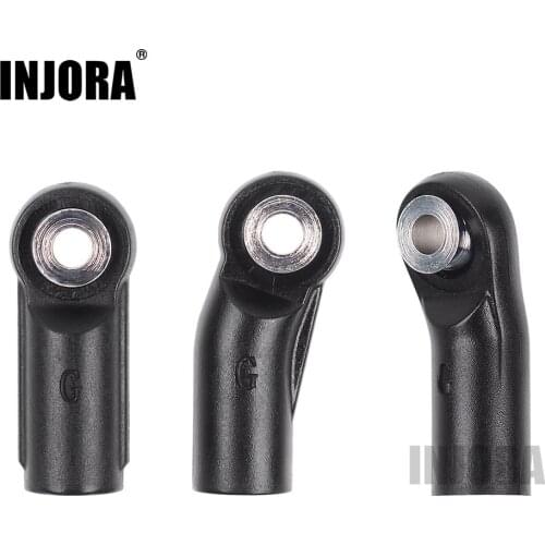 INJORA 10Pcs Plastic Rod End Link Balls for 1:10 RC Car Crawler Axial SCX10 II 90046
