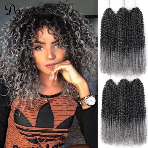 Doris beauty 8/12 inch Afro Crochet Hair Marley Braids Ombre Braiding Hair Extensions Synthetic Crochet Braids for Women