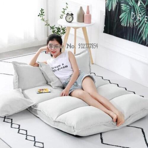 Lazy sofa tatami small apartment Japanese-style room bedroom single double backrest folding floor sofa bed dual-use