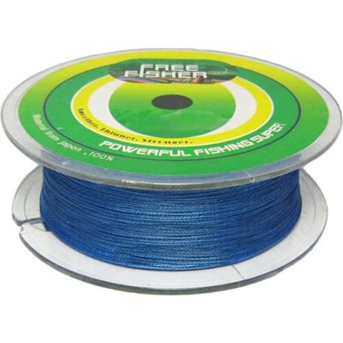 FreeFisher 300m Blue Braid Line Fishing linha Multifilamento PE Fly Fishing Line 8-70LB 4 Strands Fishing Wire