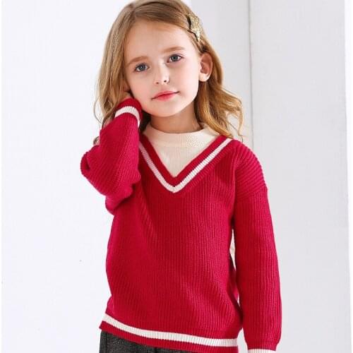 Cute Knitting Winter Warm School Clothes Boys Girls Sweater Kids Toddler Teens Tops Long Sleeve Children Christmas High Quality