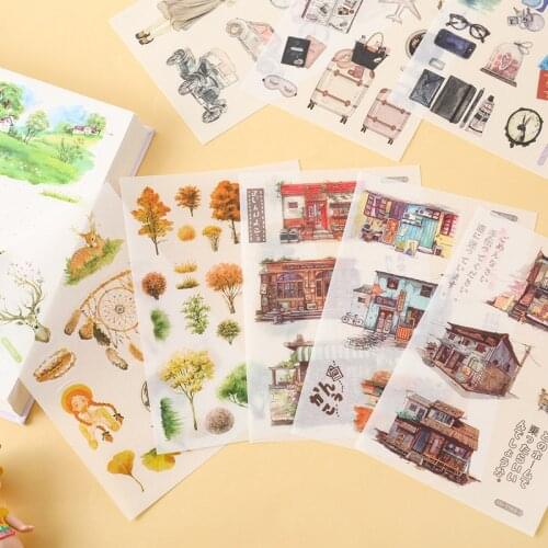 Cartoon Cute Washi Stickers Journal DIY Diary Planner Scrapbooking Techo Student Stationery Sticker Decorative Stickers Vintage