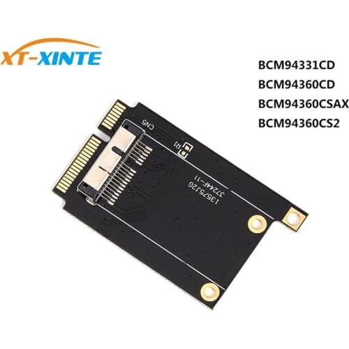 XT-XINTE MINI PCI-E Adapter Converter to Wireless Wifi Card for BCM94331CD BCM94360CD BCM94360CSAX BCM94360CS2 Module