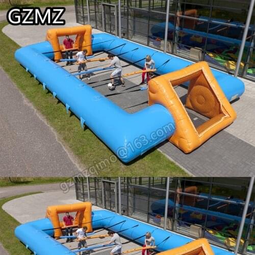 MZQM kids adults pvc inflatable baby foot human game,inflatable human soccer field, inflatable foosball soccer field