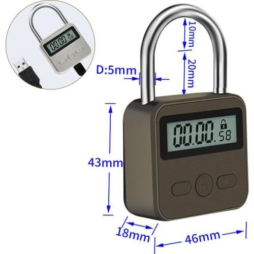 New Metal Electronic Timing Lock Anti-Addiction Restraint USB Rechargeable Bdsm Bondage Slave bind tools Lock chastity Sex Toys