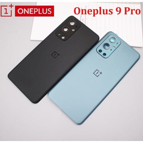 Original Oneplus 9 Pro Battery Cover 1+ LE21 Glass Rear Door Housing Panel Case For 1+ 9+ 5G Back Battery Cover With Camera Lens