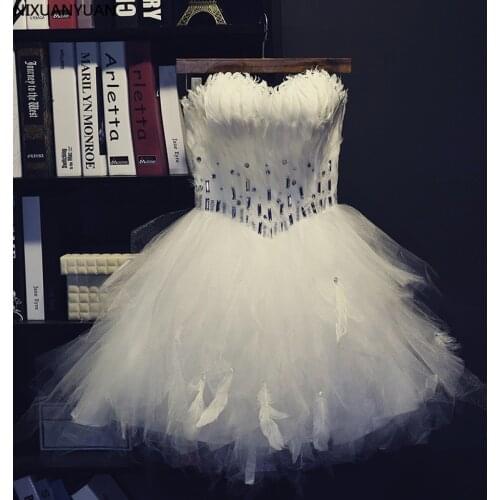 Sexy Sweetheart A Line Lace Short Wedding Dresses Elegant Sleeveless Backless Bride Dress Knee Length Wedding Gowns