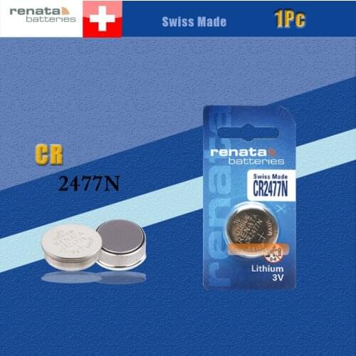 1Pcs New CR2477N Renata Replacement Watch Battery Swiss Lithium Coin 3volt