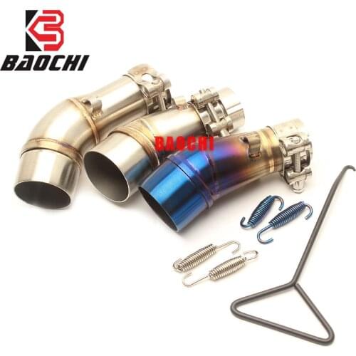 Motorcycle Exhaust Connect Link Pipe Mid Tube Escape Muffler Adapter Pipe Spring Hook for Kawasaki Z250sl Z 250 Z250 Ninja 300cc