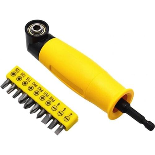 90 Degree Right Angle Extension Driver Electric Screwdriver Drill Bit Holder Angle Extension Driver
