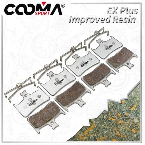 Bicycle Brake Pads for Hope Tech Evo V4 E4 Hydraulic Disc Brake, 4 Pairs, Alu-Alloy Ex Plus