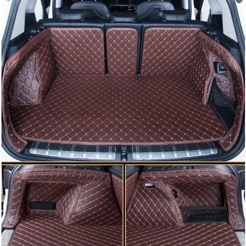 High quality! Full set car trunk mats for BMW X1 F48 2021-2016 waterproof cargo liner mat boot carpets for X1 2019,Free shipping